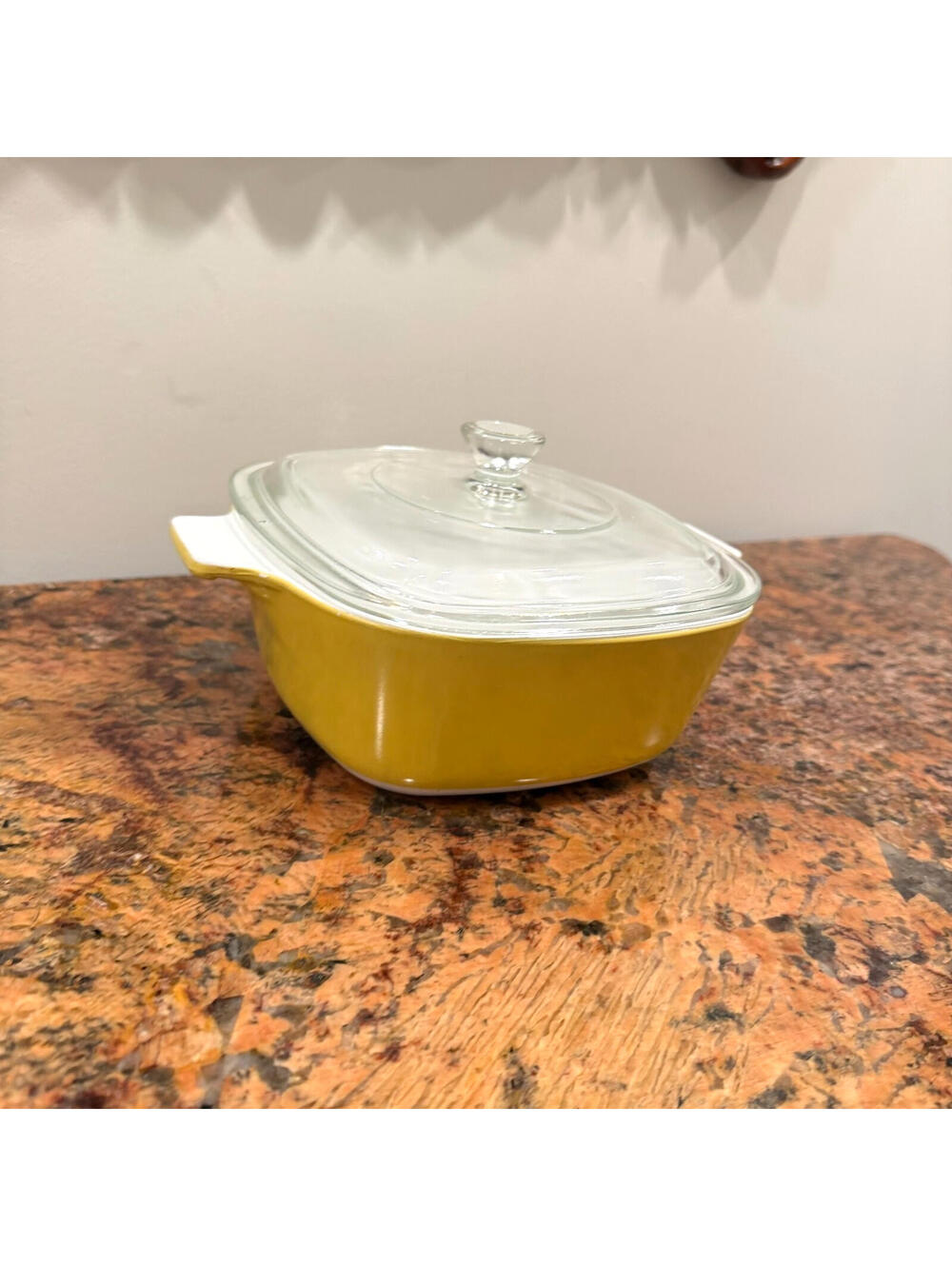 Vintage Gold Corning Ware Casserole Dish